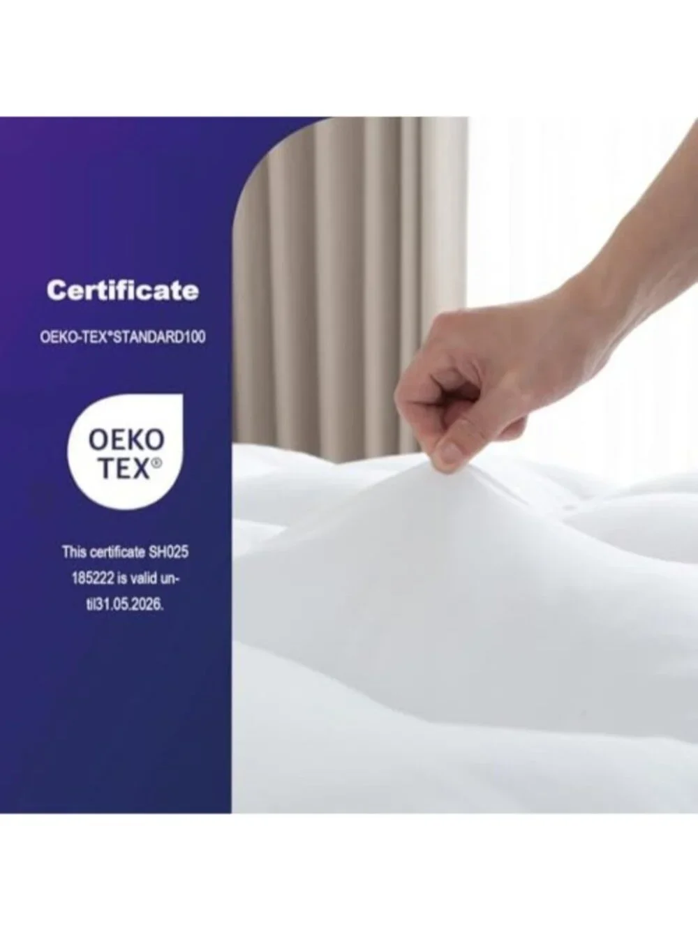 Memory Foam Mattress Topper King Pressure-Relieving Bed Topper with Secure Strap - Picture 5 of 6